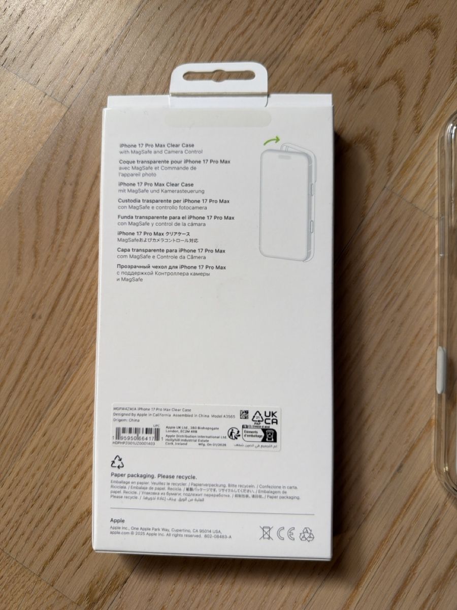Apple Covers & Schutzfolien: Custodia trasparente iPhone 17 Pro Max MagSafe confezione – Gebraucht aus Zürich von fra89zh 1