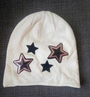 Bonnet blanc hiver laine/viscose/cachemire étoiles Taille 52