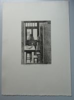 Original Epreuve d’Artiste Interieur Radierung Fritz Peter