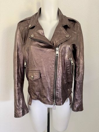 Imperial Italy coole Lederjacke 100% Leder metallic Gr L