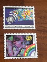Briefmarken 2x Gabun UN 50. Jubiläum 1995