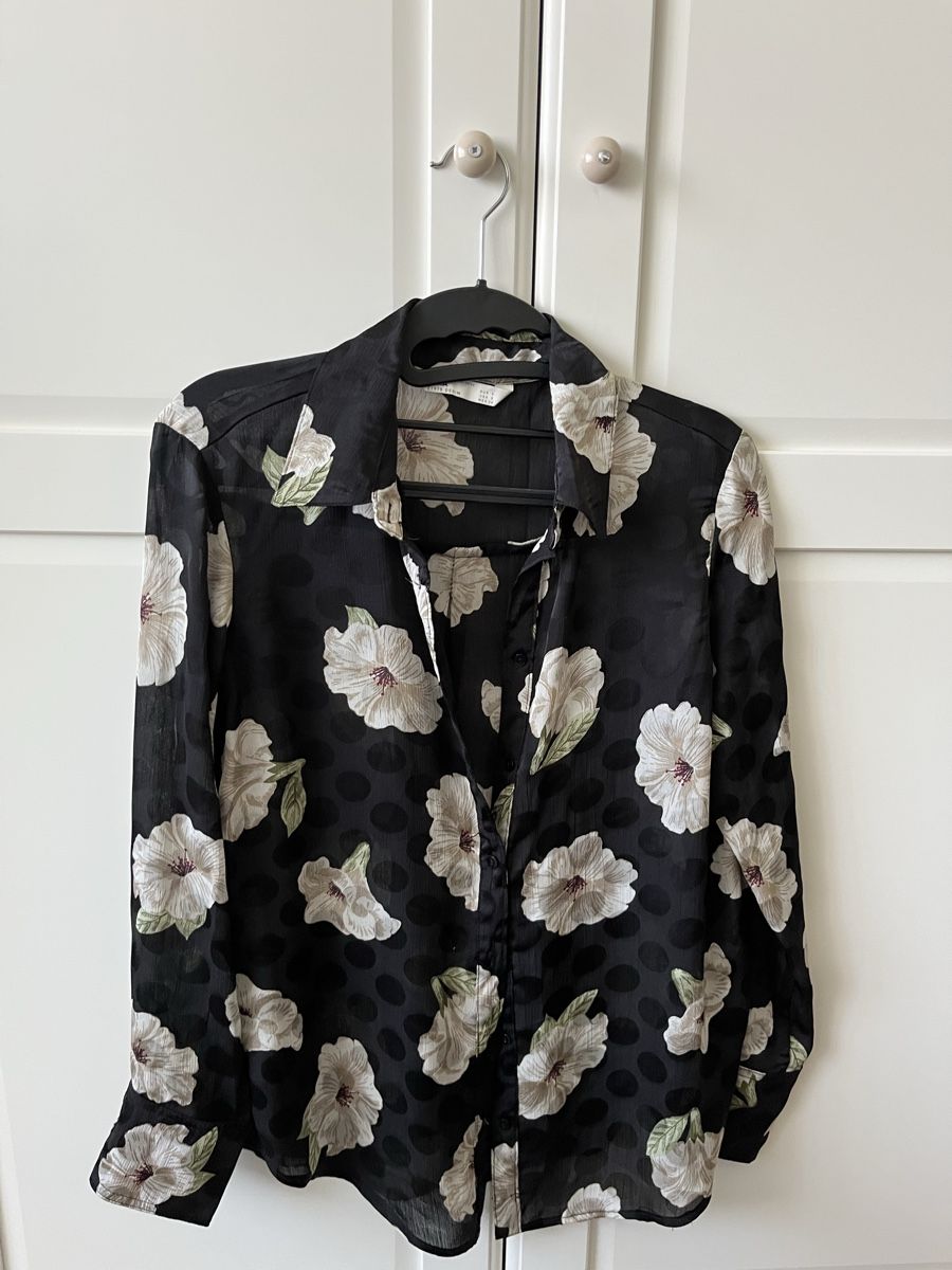Zara Camicette: Blumenmuster-Chiffonbluse – Nuovo (secondo la descrizione) da Allschwil venduto da eyl_bb8q 3