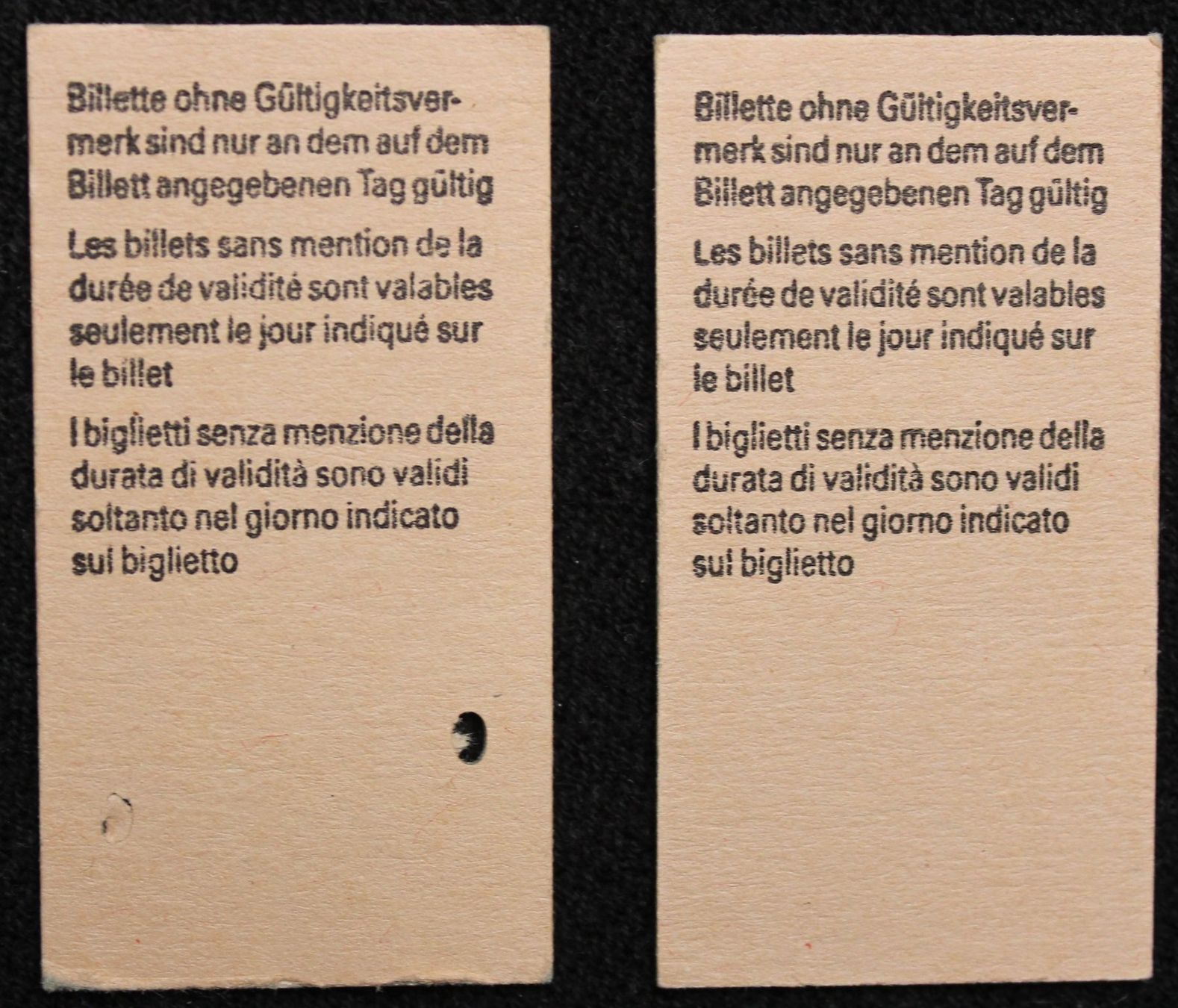 Biglietti: Alte Bahn Billette, Karton 1988/1989 – Usato da Herznach venduto da atsirch60 7