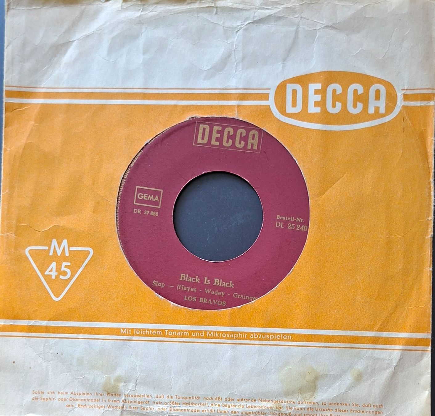 Vinyles: Vinyl Single Los Bravos - Black Is Black – D'occasion à Langenthal par Modo39
