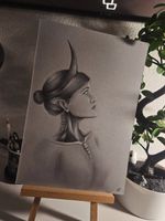 Portrait Femme à cornes
