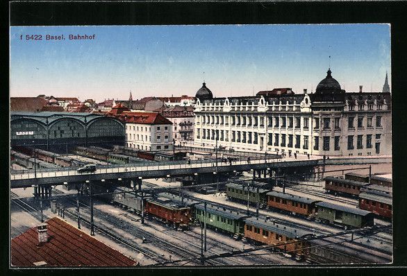 Ansichtskarten: AK Basel, Bahnhof – Gebraucht aus Berlin von bartko-reher