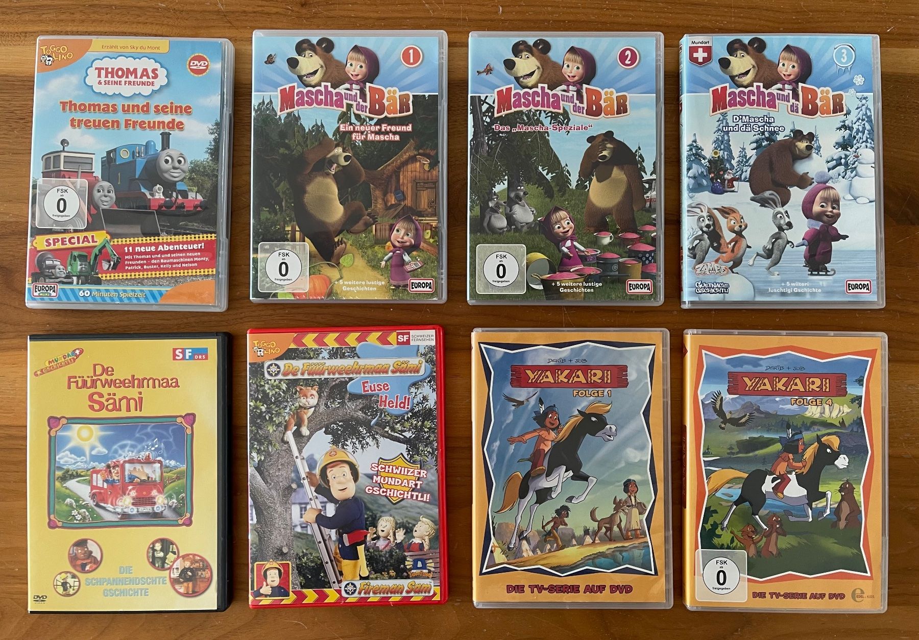 Tutti i DVDs: 8 Kinder-DVD‘s – Usato da Oberentfelden venduto da Barbabella21