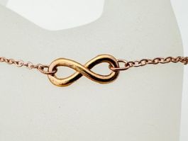 Infinity Roségold Armband, Handmade 19cm neu, Armkette