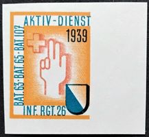 Soldatenmarke 2.WK, Inf Rgt 26, rotorange, ges, Wi Inf 226-2