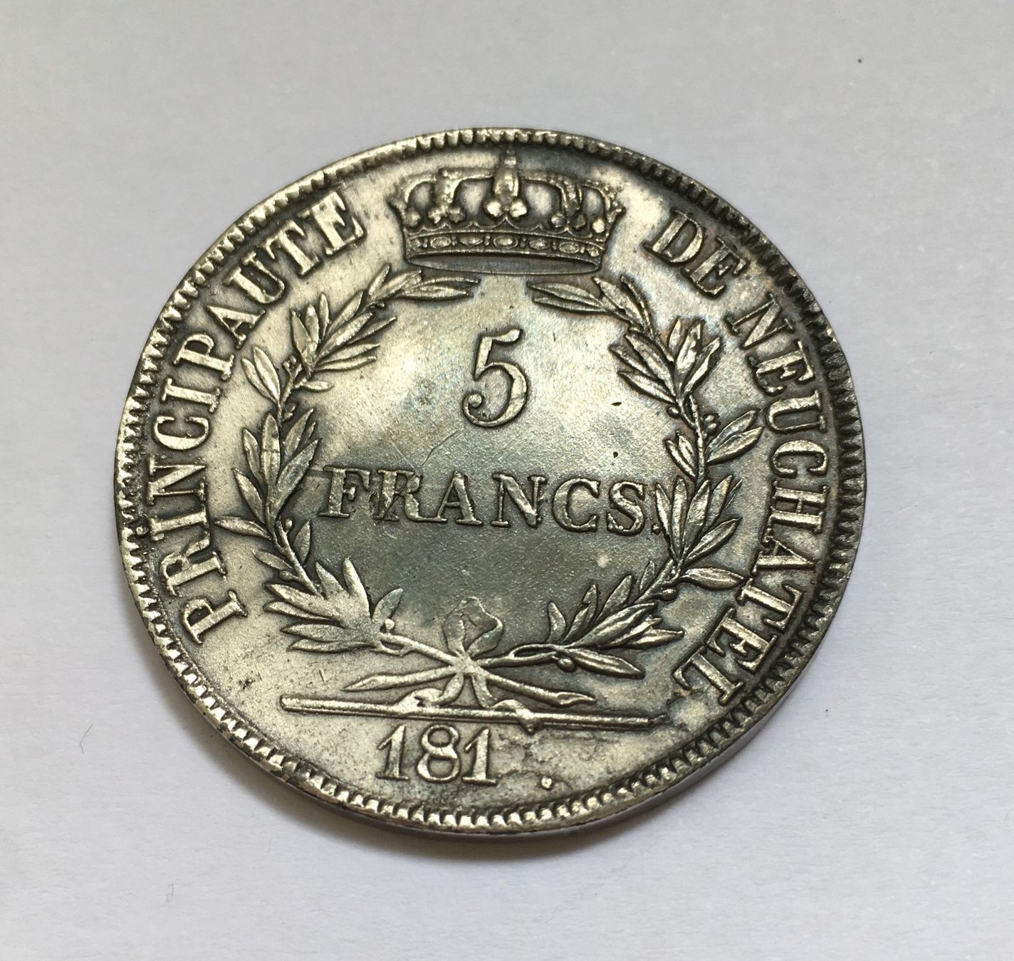 Medaillen: 5 Francs 181 Medaille Alexandre Berthier, NE – Gebraucht aus Kirchberg SG von Zenhad69 1