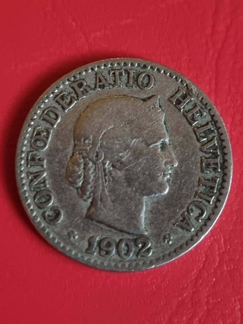 Toutes les monnaies: 10 RAPPEN SCHWEIZ - JAHR 1902 – D'occasion à Heimenschwand par rog_p7h9