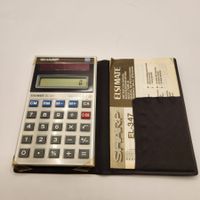 Sharp EL-347 Elsimate Rechner, Vintage, mit Hülle, Top!