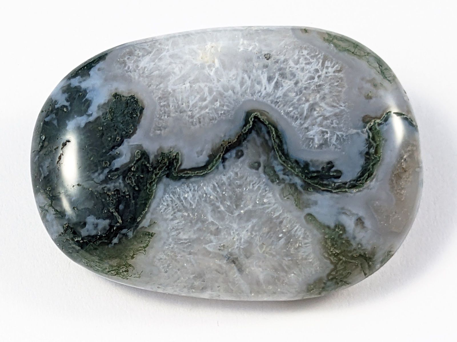 Mineralien & Heilsteine: Moosachat Handschmeichler 4,3cm - 24 Gramm – Neu und originalverpackt aus Meilen von StoneGarden