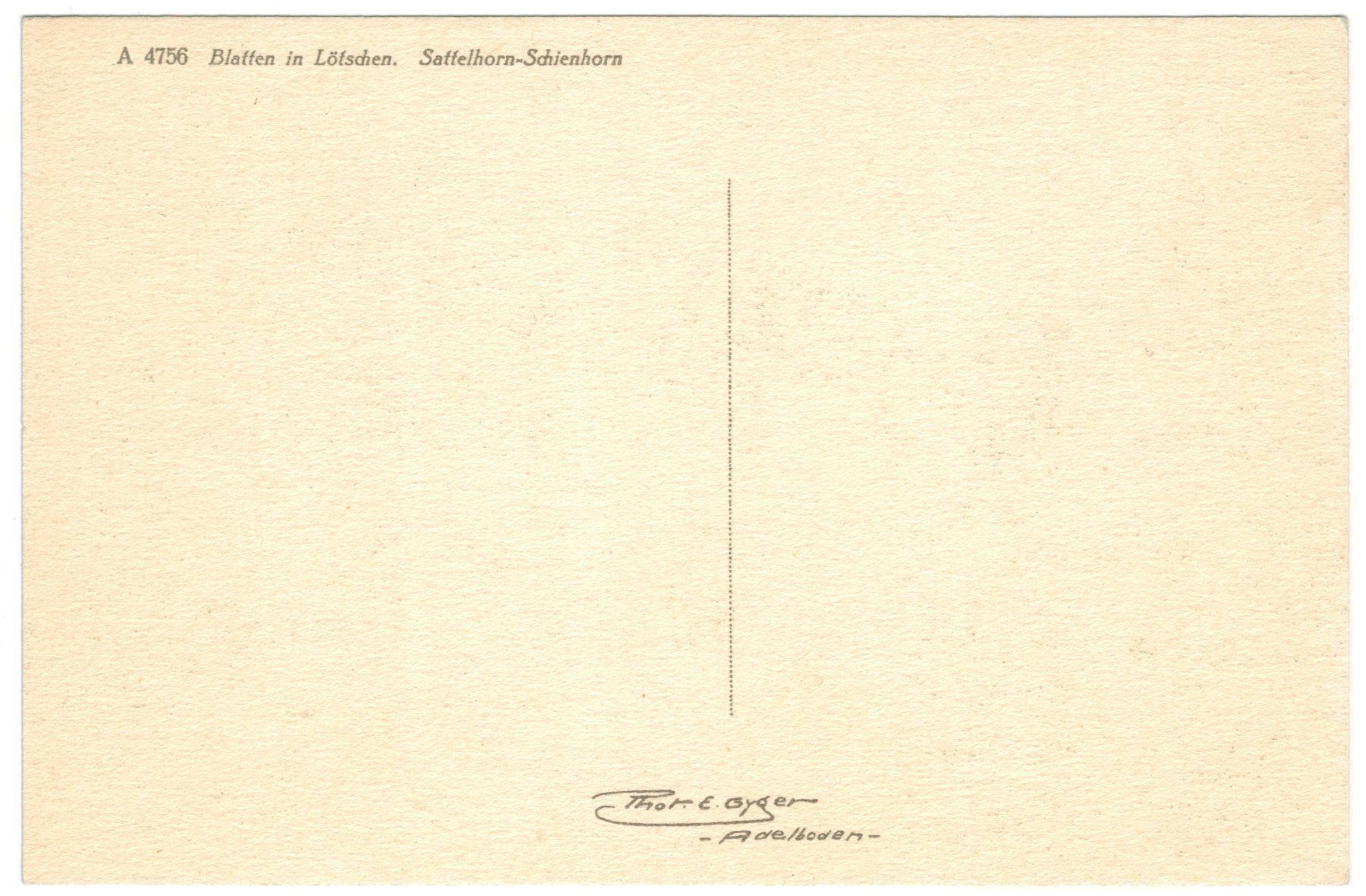 Cartoline postali: AK Blatten in Lötschen – Usato da Zürich venduto da Tolima194 1