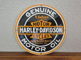 Emailschild Harley Davidson Motorrad Logo USA Emaille Schild