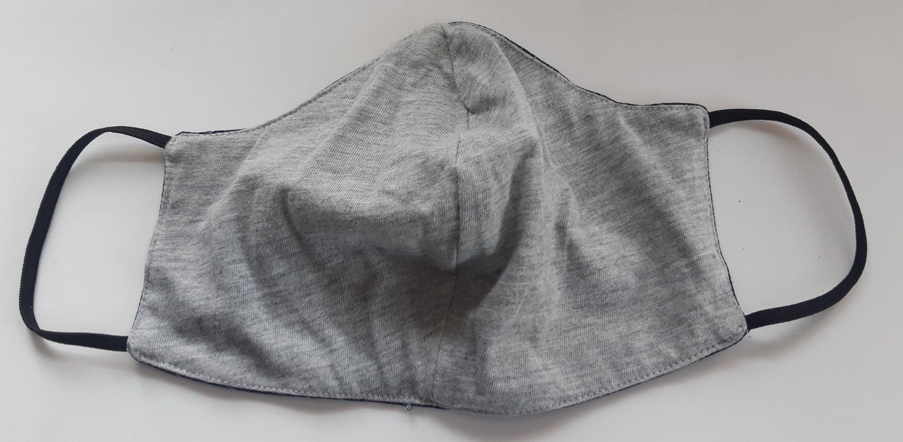 Protezione per viso e udito: Masque en tissu réversible - Bleu/gris – Usato da La Chaux-de-Fonds venduto da beasach 1