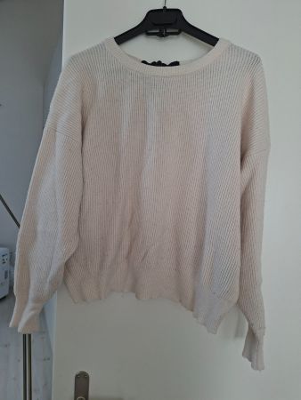 Schöner Strickpullover, Farbe Beige, Grösse S - Herbst
