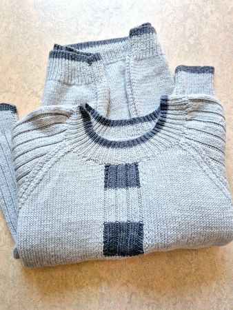 PULLOVER STRICKWARE STRICKPULLI HANDMADE L 40 UNISEX UNIKAT
