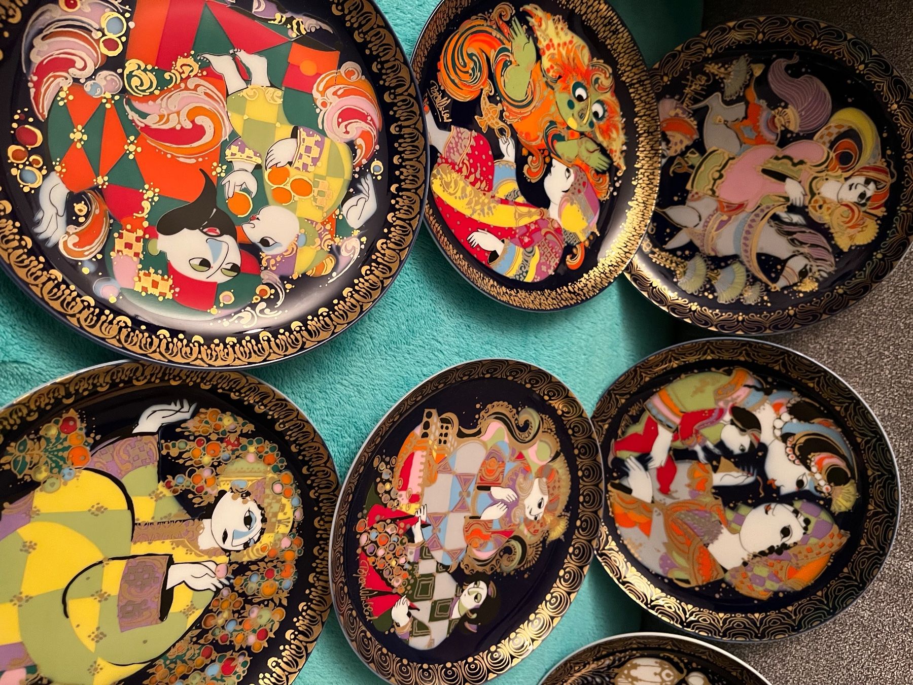 Piatti: Russische Märchen Teller Wandteller Sammelteller Set – Usato da Basel venduto da Kaffee_und_Kunst 1