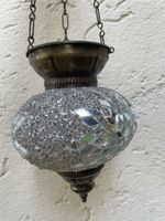 Hängelampe Mosaik Glas Metall antik Deko Lampe gebraucht