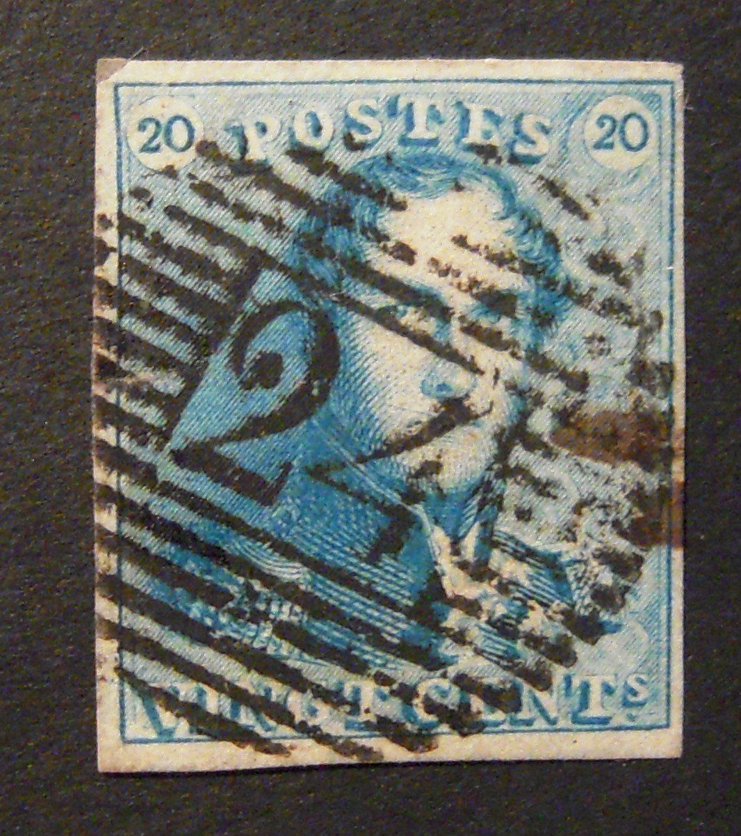 Alle Briefmarken: Nr. 2a Postes 20 Cents, – Gebraucht aus Stallikon von Saentis2014