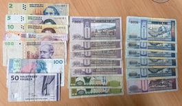 20 Billets de banque argentins, mongols etc