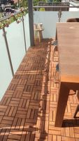 12,8 m2 Bodenplatten aus Holz für Terasse/Balkon