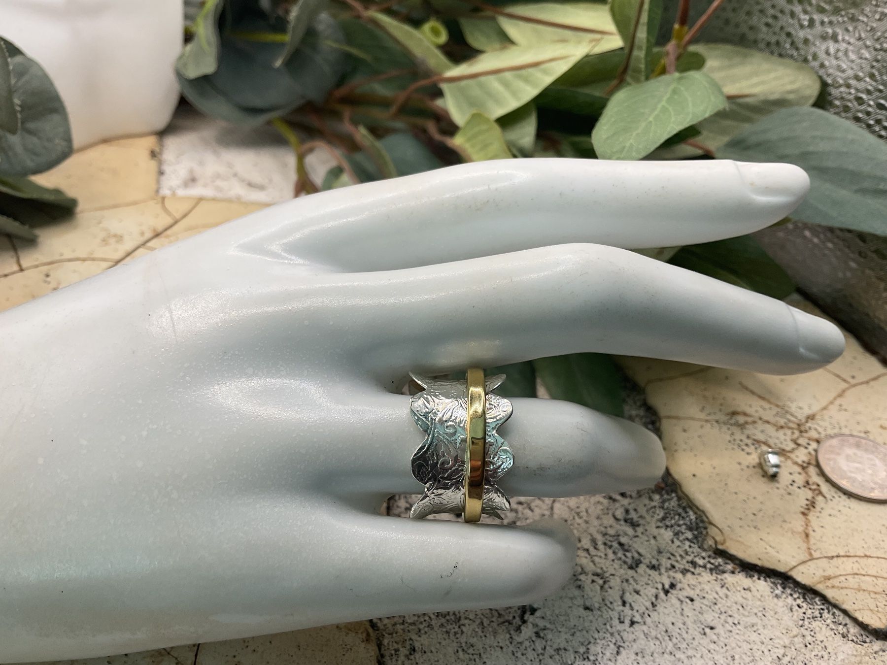 Anelli: Meditationsring in Sterlingsilber, Gr.54.5 – Nuovo (secondo la descrizione) da luzern venduto da Alpendorf1 1