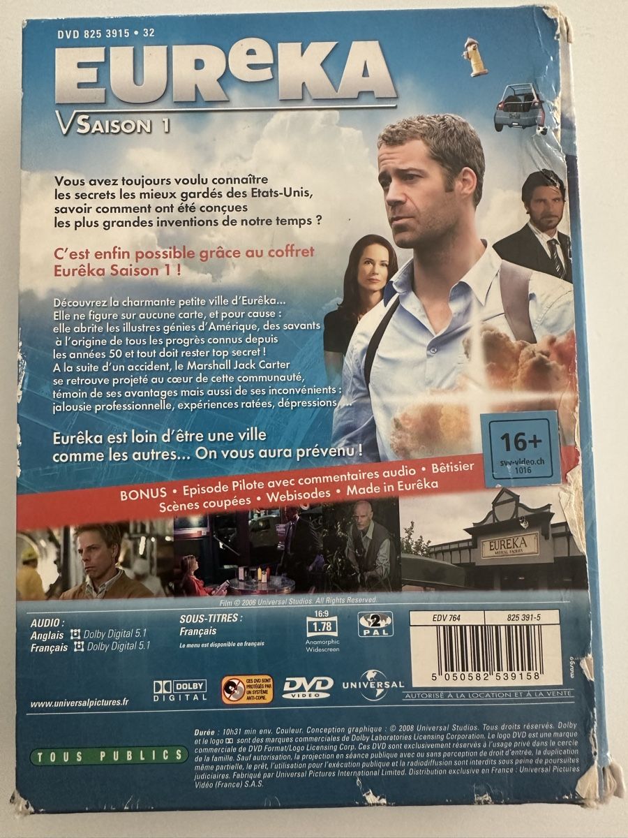 Tutti i DVDs: Eureka saison 1 – Usato da geneve venduto da rmcruz 1