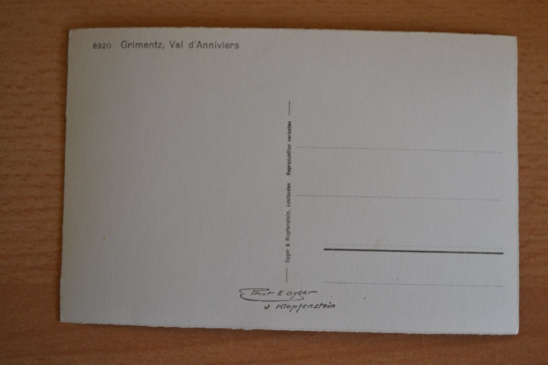 Cartes postales: AK Grimentz Val dAnniviers VS – D'occasion à Beinwil am See par kajak55 1