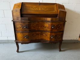 Antiker Sekretär / Bureau mit Intarsien, Barock Stil