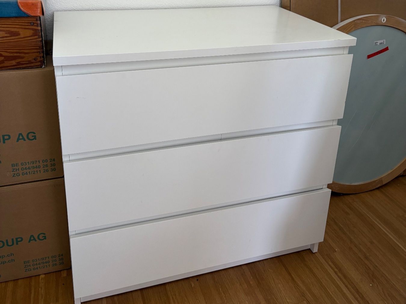 Ikea Cassettiere: IKEA MALM Kommode mit 3 Schubladen in Weiss. – Usato da Uetikon am See venduto da meg_95fj 2