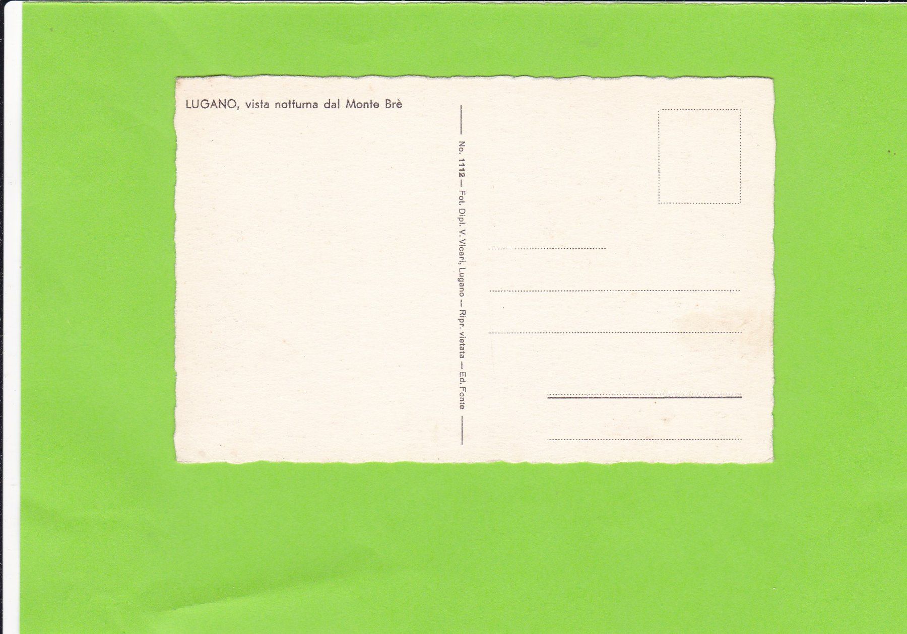 Cartoline postali: Lugano vista notturna dal Monte Brè – Usato da St. Peterzell venduto da neckertal 1