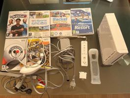 Wii Konsole mit 5 Spielen und Zubehör
