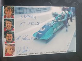 Bob Team Fasser - Olympia Gold 1988 - Handsigniert