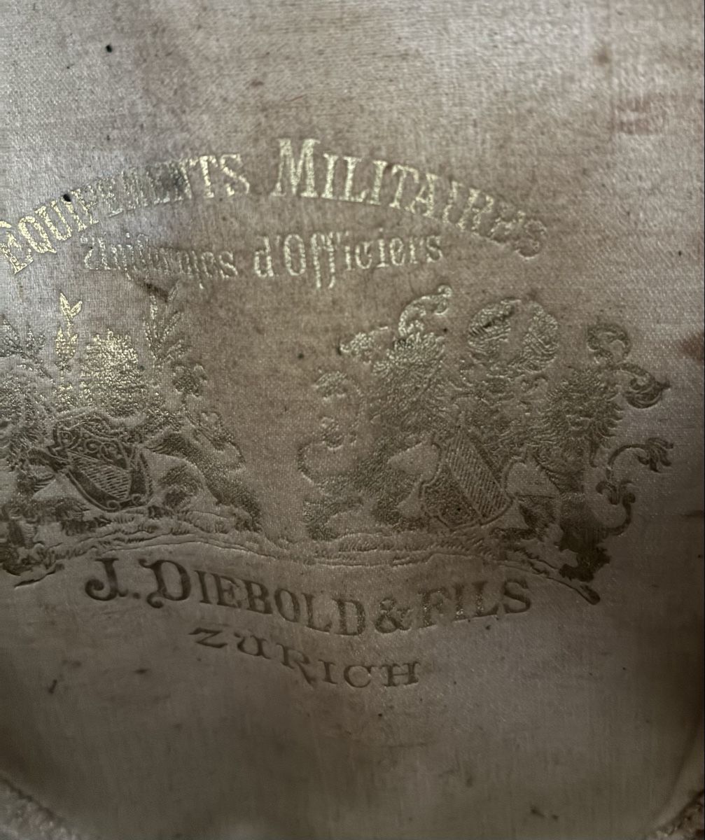 Schweizer Armee Uniformi: Tschako 1898 Train Artillerie  – Usato da Gutenswil venduto da Antiques77 5