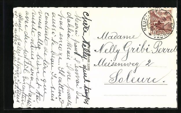Cartes postales: AK Chaumont, Ortsansicht mit den Alpen – D'occasion à Berlin par bartko-reher 1