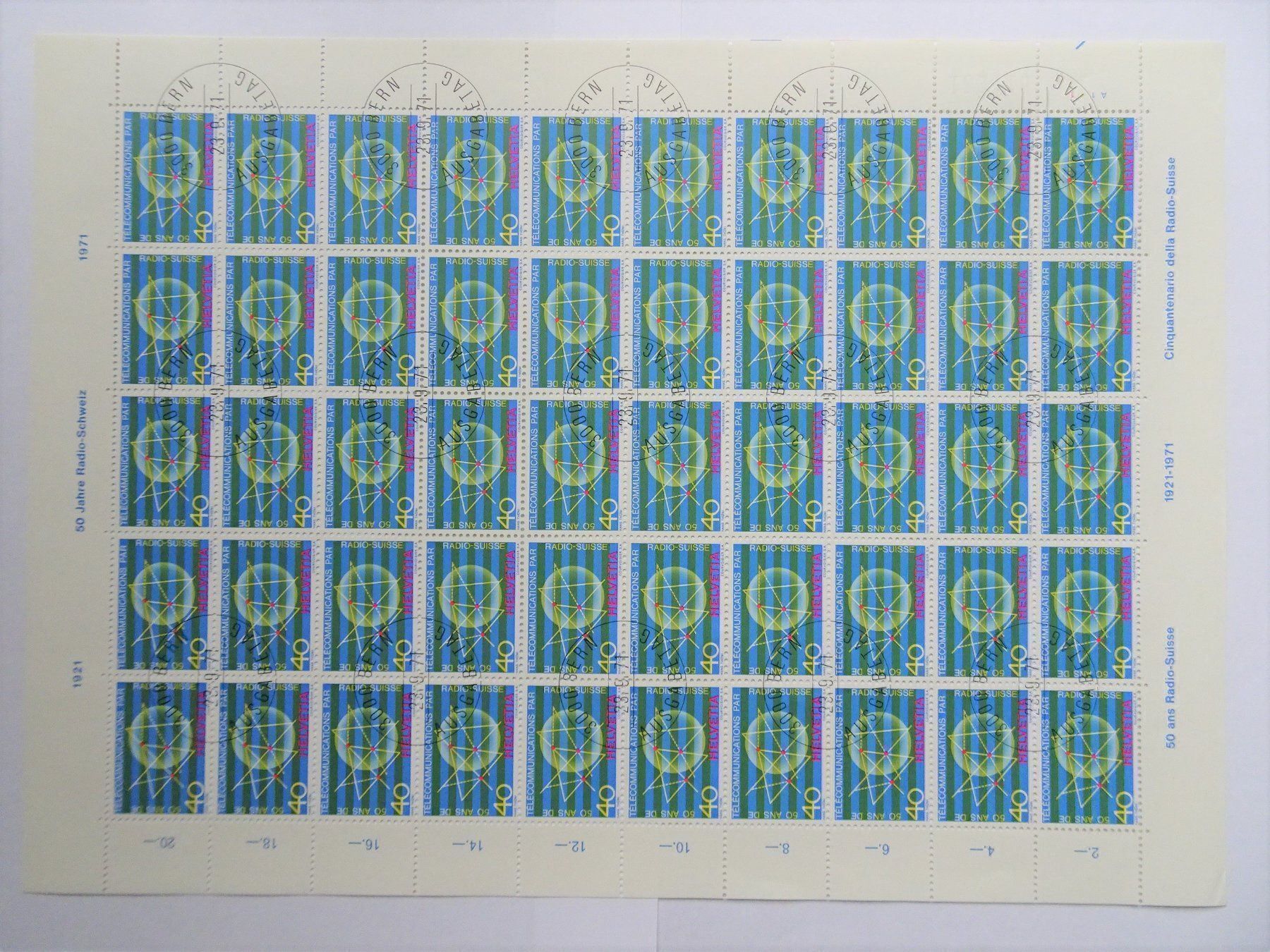 Tous les timbres: 1971 – Neuf (Voir description) à Aadorf par Chnorli-Furz