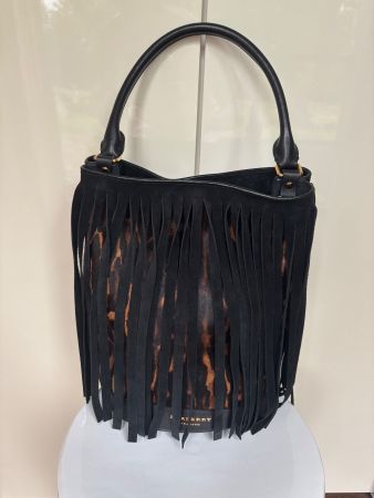 BURBERRY PRORSUM Tasche Ponyfell mit schwarz mit Fransen