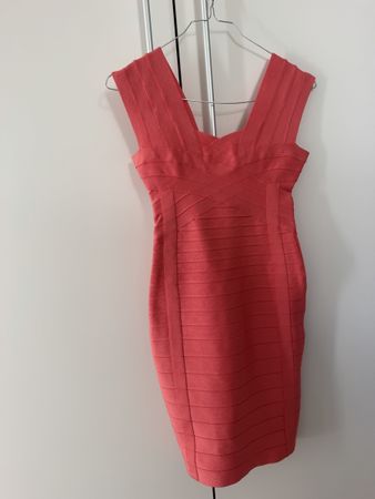 Herve Leger Coral Dress XS