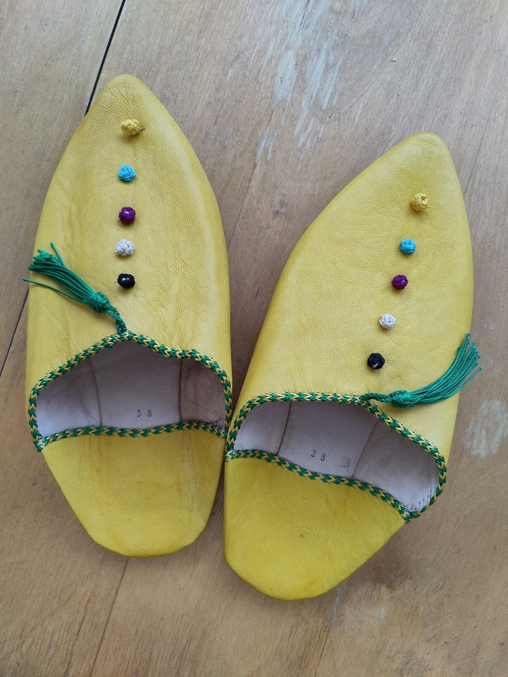 Bape Herrenschuhe: Neue Original Leder-Babouche aus Marokko – Neu (gemäss Beschreibung) aus Zuerich von Gygerss 1
