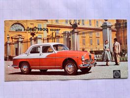 Alfa Romeo 1900 Super, Original Prospekt, 1955 !