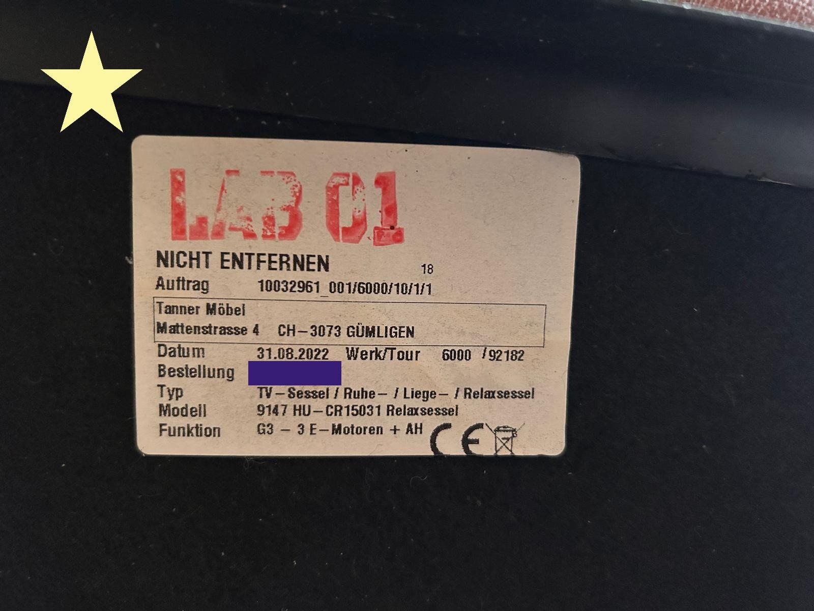 Poltrone: Relaxsessel in Leder mit 3 E-Motoren und Aufstehilfe – Usato da Zürich venduto da Modernshopping 3