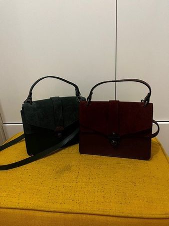 No name Boutique Tasche in Wildleder Bordeaux