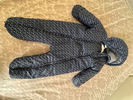 Petit Bateau Schneeanzug blau Sterne gebraucht