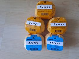 5 Knäuel Baumwollgarn - je 50 Gramm - mercerisiert