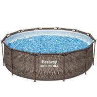 Bestway Pool Set Rattan-Optik 366 x 100 cm