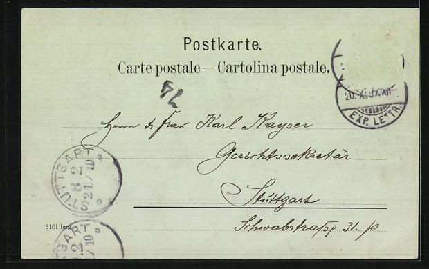 Cartoline postali: Mondschein-AK Geneve, Totalansicht mit H – Usato da Berlin venduto da bartko-reher 1