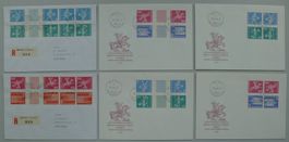 1960, K45-K48+S63-S66, 6 rare FDC's, selten offerierte KZS!