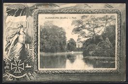 Grusskarten-AK Oldenburg /Grossh., Park,